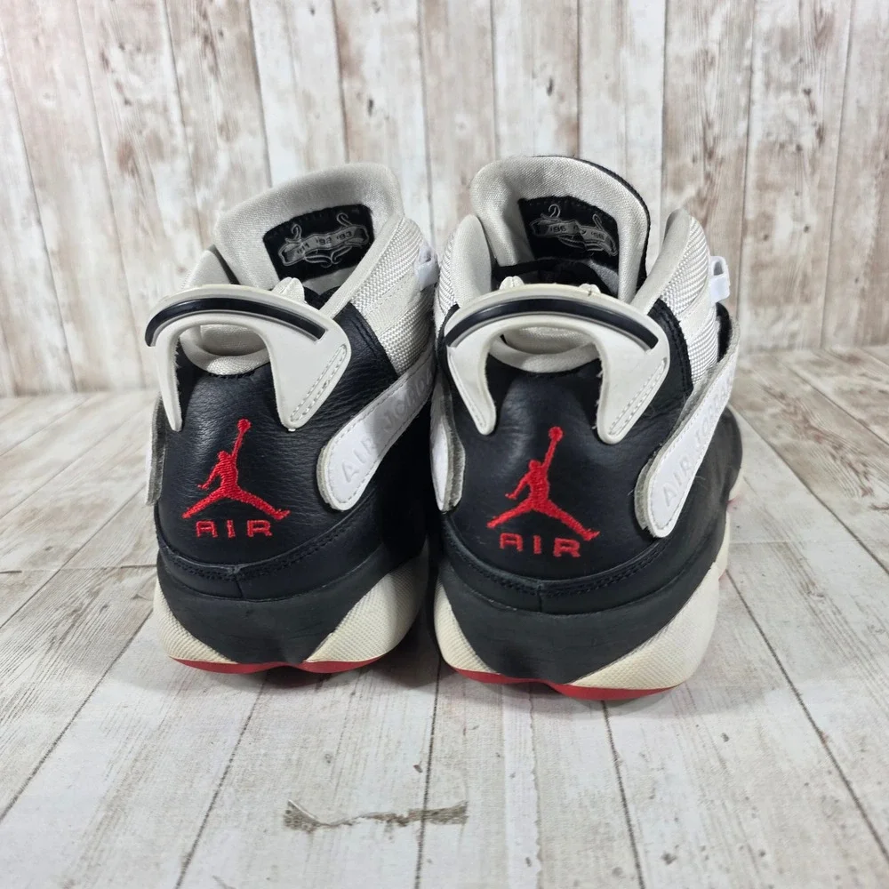 Air Jordan 6 Rings Mens Sz 10.5 Black White‎ Red Basketball Shoes 322992008
